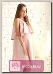 Платье с воланом для беременных розовый