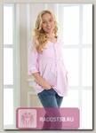 Блуза Энни для беременных розовая клетка