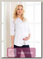 Блуза Канни для беременных белый с серой
