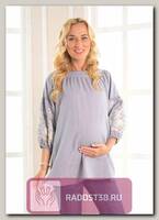 Блуза для беременных Магда синяя полоска