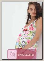 Купальник для беременных Мальдивы розовые цветы на