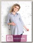 Рубашка для беременных Эмбер серая полоска