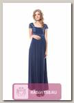 Платье для беременных нарядное макси синий