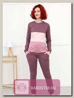 Костюм спортивный для беременных и кормящих пурпурный/розовый