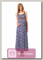Сарафан для беременных синий с белым