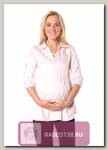 Блуза Канни для беременных белый с розовой
