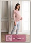Свитшот для беременных Айза серо_розовый