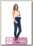 Джинсы узкие для беременных синий джинс