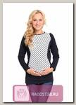 Блуза для беременных и кормления синяя полоска