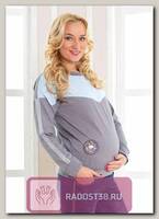 Свитшот Дорис для беременных и кормящих серый