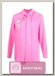 Блуза с вышивкой для беременных розовый